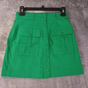 Showpo Women 4 Green Utility‎ Pocket Detail Summer Y2K Vibes Cotton Mini Skirt